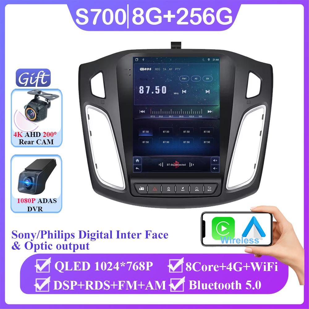9.7 Inch screen For Ford Focus 3 Mk 3 2011-2019 Car DVD AutoRadio Carplay 4G Multimedia Player WIFIGPS Navigation NP No 2din DVD