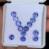 14 Pieces Round Tanzanite Gemstone Layout, Natural AA+ Loose Stone.