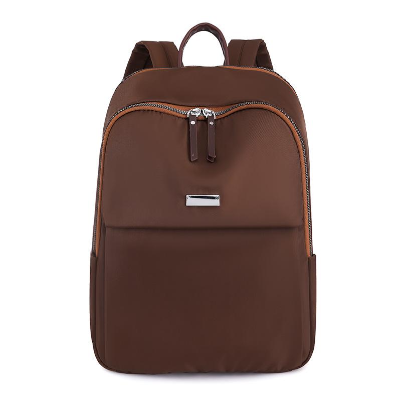 Daily commuting simple solid color small backpack fashion trend women s shoulder backpack коричневый