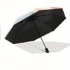 Automatic Folding Umbrella Soft pastel clouds with a gradient sky. Portable collapsible design, casual outdoor accessory,Chris