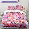 3pcs Kirby Cover Set - Personalized Name, HD Printed Bedding with 1 Cover and 2 Pillowcases - Perfect for Home Decor, Easy Care