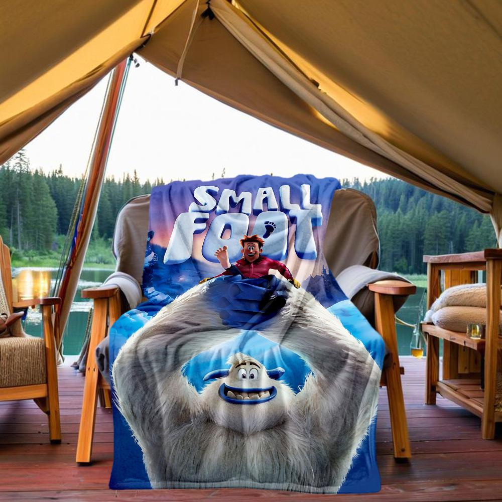 1PC Smallfoot Outdoor Blanket Lightweight Flannel, Soft & Warm, All-Season, Outdoor, Camping, Living Room, Office,  L1106054 80x120cm