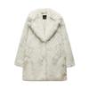 Fall and Winter New Women's Clothing Fashion Style Faux Fur Effect Lapel Long Sleeves Coat Outwear 6318242
