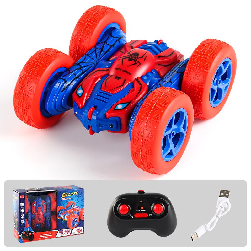 360D Rotation Double Sided Rolling Wireless Remote Control Car Childrens Stunt Climbing Light Deformation Racing USB Charge Toys