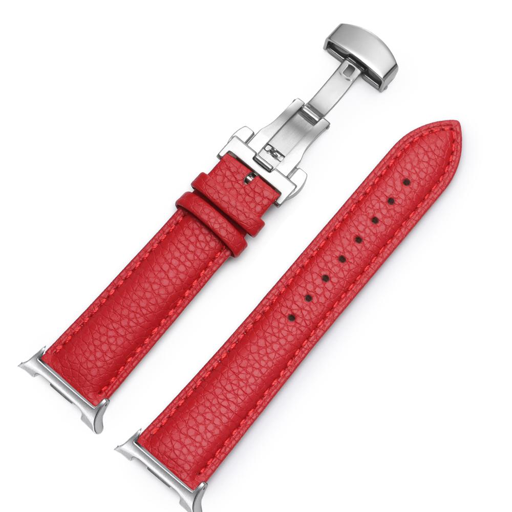 New Leather Strap for Samsung Galaxy Watch 8 Classic 46mm Butterfly Buckle Bracelet for Galaxy Watch 8 44mm 40mm Wristband