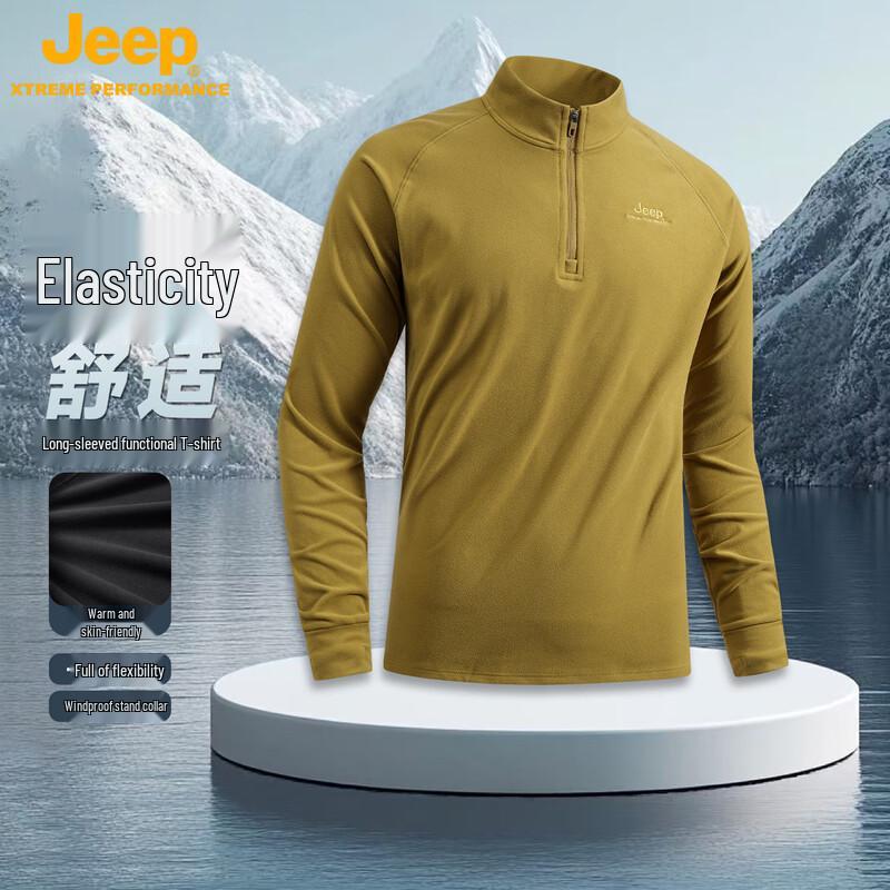 JEEP Men s Thermal High-Neck Long-Sleeve T-Shirt L