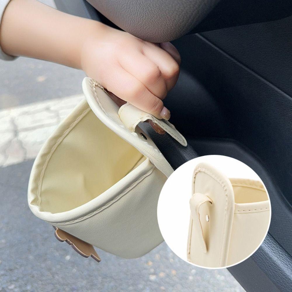 PU Leather Car beverage rack Panda Cup stand Portable Car Cup Holder  Car Interior Accessories