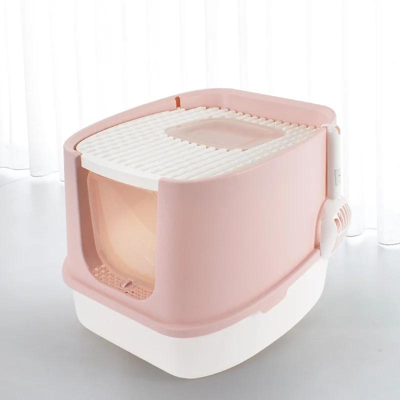 Fully Enclosed Large Cat Toilet Deodorizing and Splash Proof Cat Litter Box Fully Enclosed Pet Products