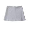 Chic Hip-Wrap Low Waist Short Skirt - European & American Style with Built-In Safety Shorts