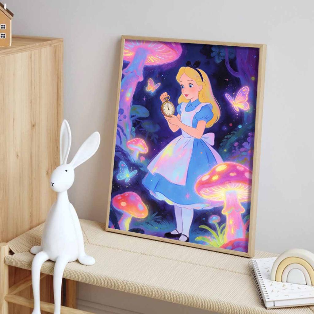 Disney Diamonds Full Diamond Alice Mushroom Art Painting Kit Diamond Painting Home Decor