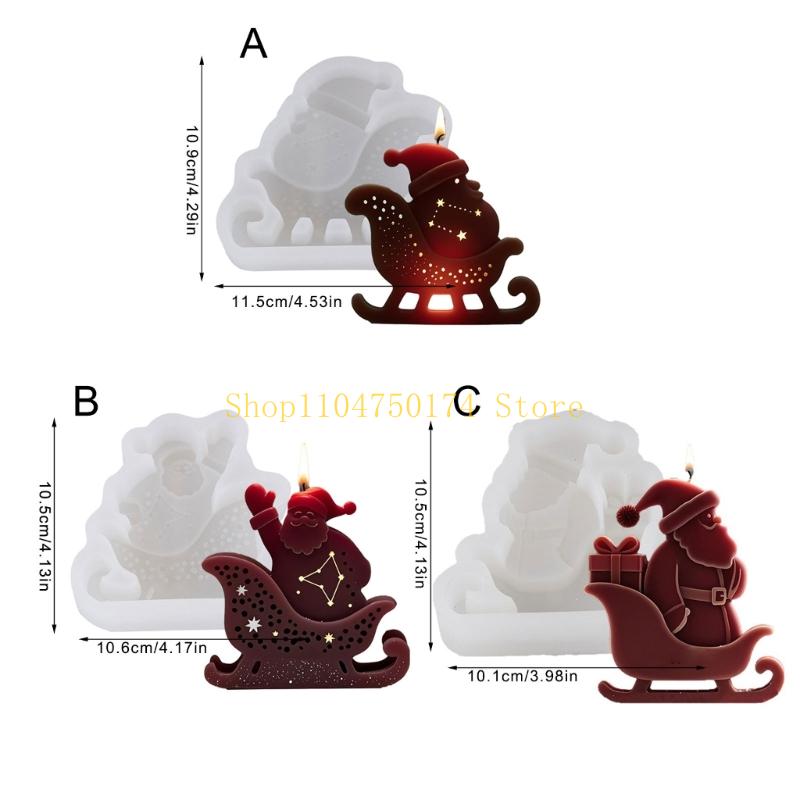 Santa Clause Silicone Mold For Candle Soap Christmas Home Decoration top sale