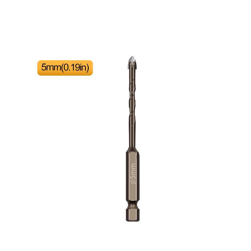 Hex Shank Spiral Groove Cross Alloy Drill Bit for Ceramic, Glass, Tile & Vitrified Tile.