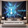 Custom Name Text Tapestry Malmö FF Personalized Polyester Wall Tapestry For Bedroom And Room