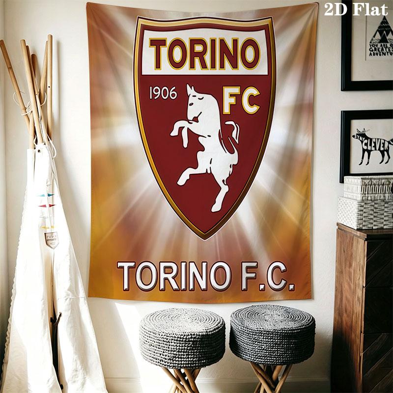 Torino F.C Wall Hanging Printed Fabric Blanket Decorative Tapestries for Bedroom Living Room Home Decor