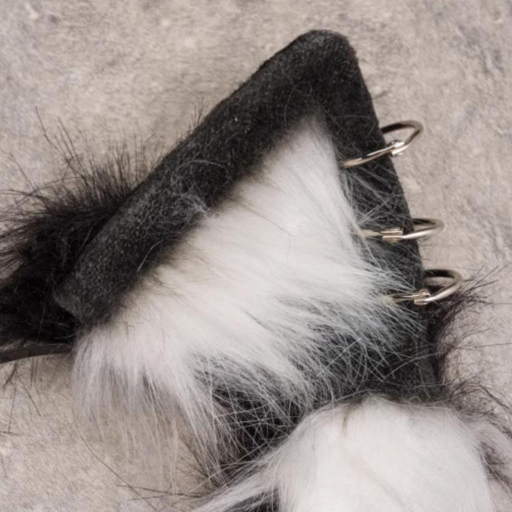 Plush Wolf Headbands With Cat Ears Alternative Fashion Festival Hair Hoop for Photoshoots Or Casual Outings