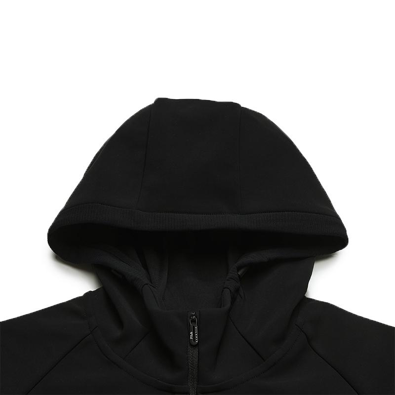 FILA Fitness Fashion Simple Casual Sports Daily Versatile Comfortable Solid Color Knitted Hooded Jacket Women jackets A11W531503FBK