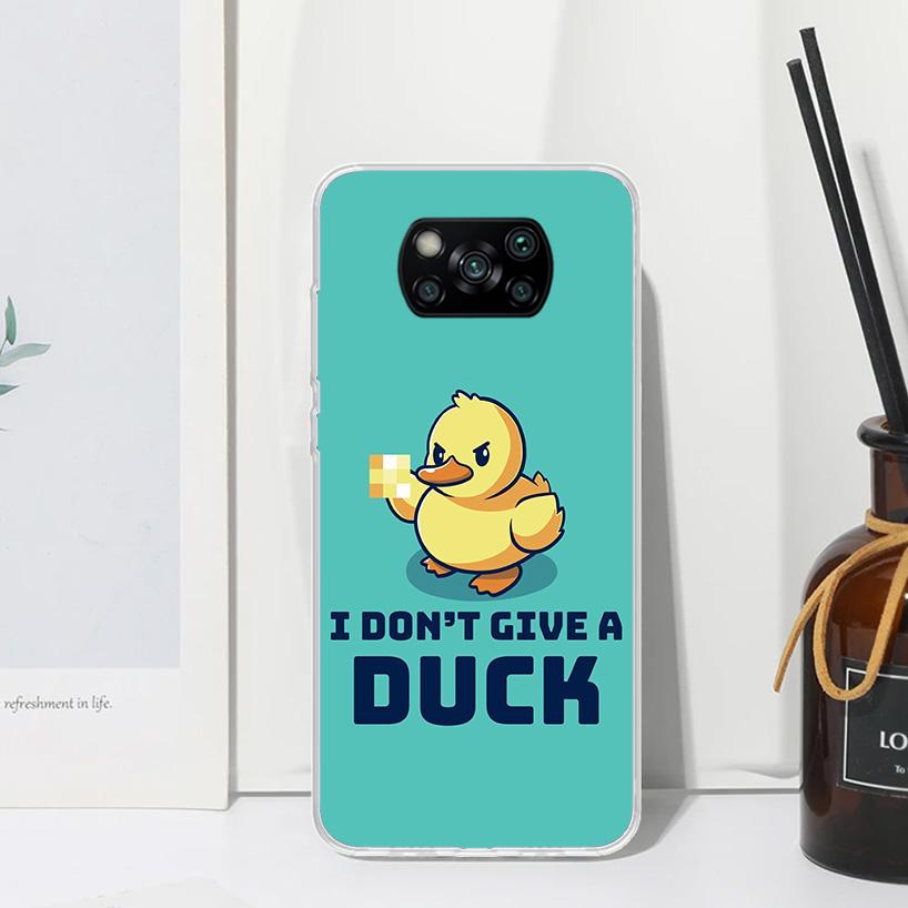 Funny Cute Yellow Duck You Phone Case For Xiaomi Poco X7 X6 X5 M7 M8 Pro F7 Ultra Redmi 15C 15 13C 13 12C 12 10 10C 10A Art Fund