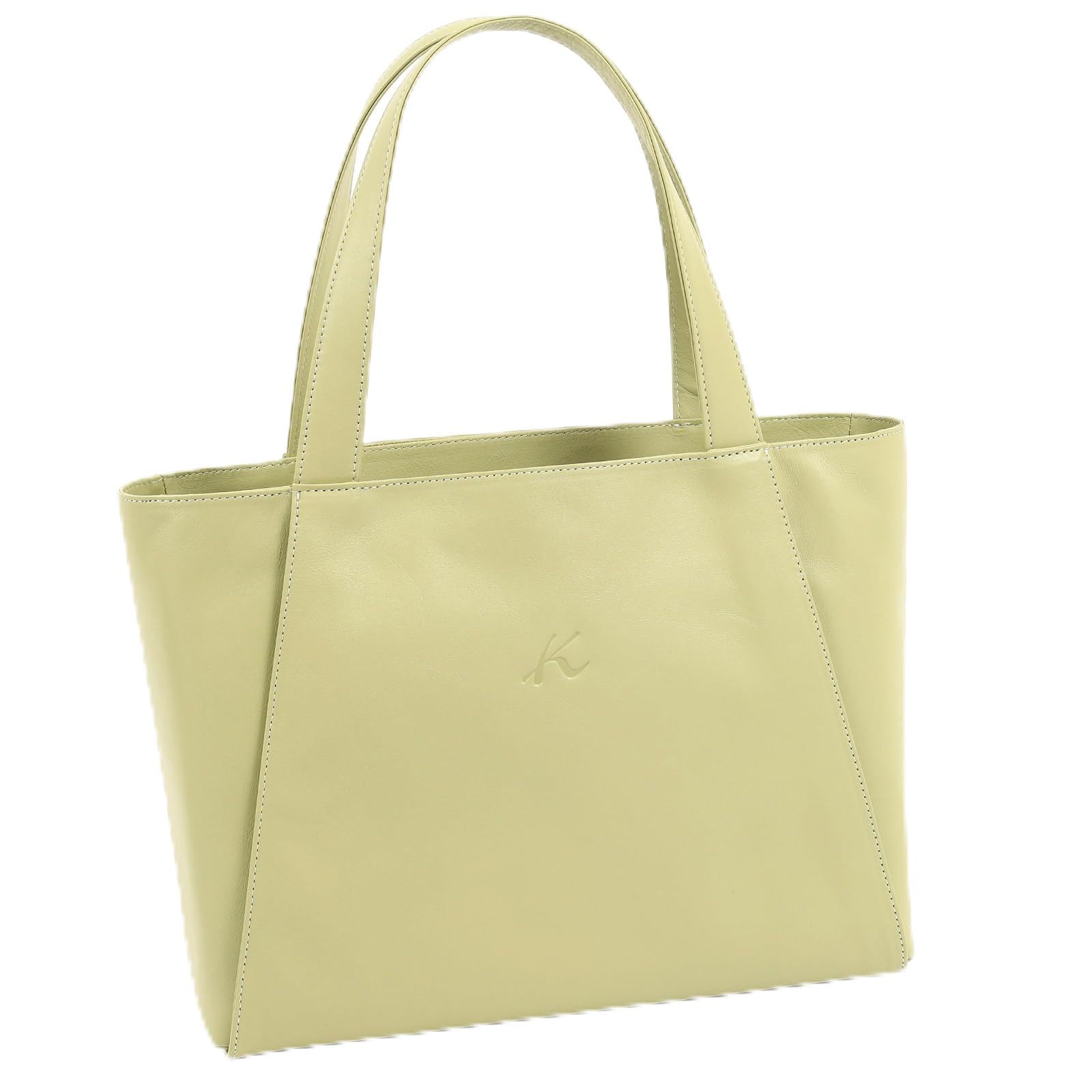 

A4 size bag Light Stitch 31901 [Kitamura] Water-repellent semi-shoulder Y-1398 Women s Green/White [Green]