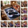 Demon Slayer Uzui Tengen Anime Print Area Rug, Non-Slip Soft Floor Mat for Living Room Bedroom, Otaku Home Decor Carpet