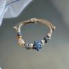 Handgemachtes Keramikarmband im Boho-Stil mit Sternmotiv für Frauen und Mädchen, einzigartiges verstellbares Armband im Ethno-Stil, Schmuck, Accessoires, Geschenke