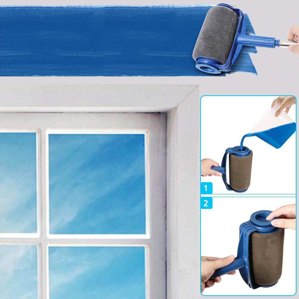 Sponge Paint Roller Brush with Telescopic Handle for Wall Painting Sponge Rollers Paint Tools No Color Difference