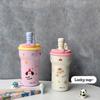 Stainless Steel Vacuum Cup 600ml Water Mug Cute Insulated Cup