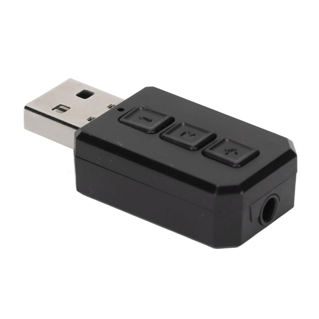 BT 5.0 Transmitter Receiver Hands Free Call 2 in 1 USB BT Adapter for Car Mobile Phones TVs