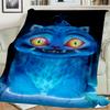1Pc HUNTR/X Derpy Cats Print Flannel Blanket, High quality Digital Printing, Comfortable for All Seasons, Home DecorGifts821056