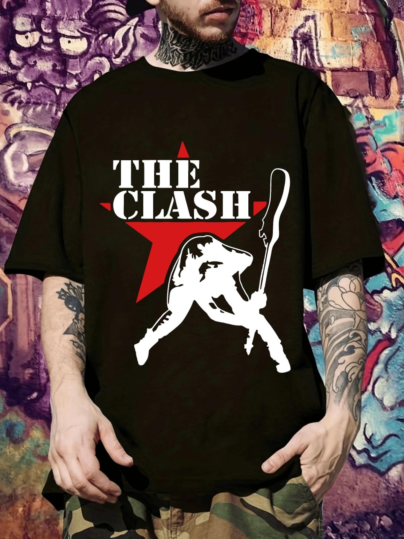 THE CLASH Punk Rock Band T-shirt - Graphic Tee with Guitarist S