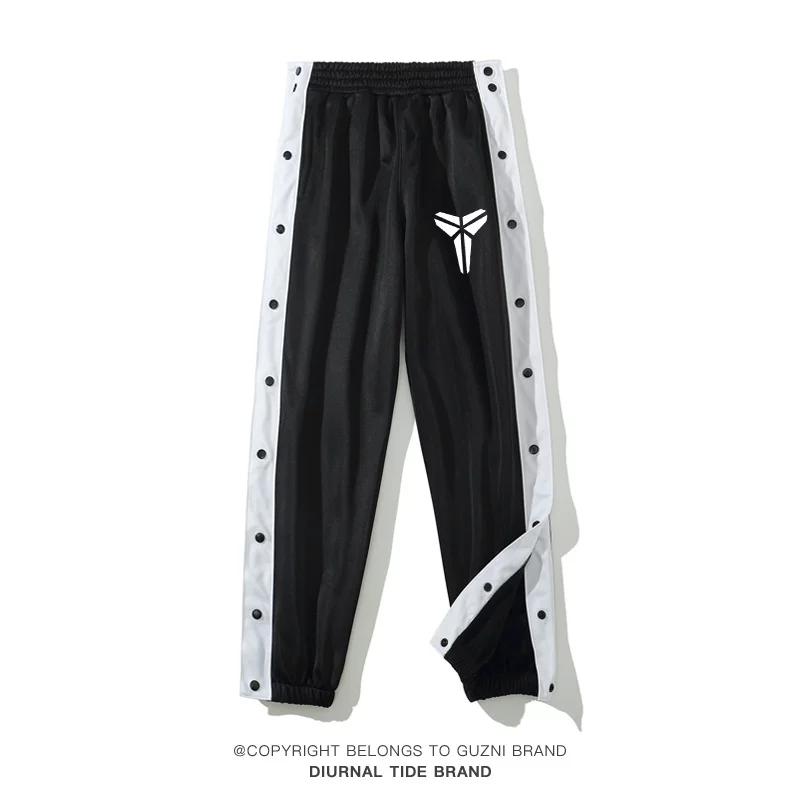 Owen Same Style Row Button Pants Appearance Warm-up Training Basketball Shorts Seconds off Full Open Buckle Breathable Quick-Drying Sports Casual