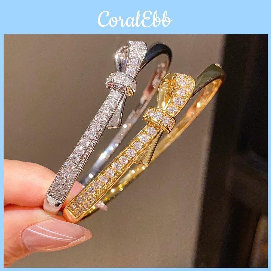 Silver Finish Zircon Butterfly Bangle Bracelet With Gold Plating For Elegant Occasions