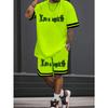 3D Letter-printed Street Fashion Casual Simple Soft Comfortable Breathable and Lightweight Men's Suit for Summer 2025