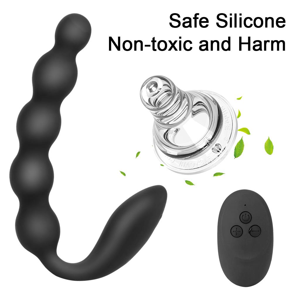 Prostate Massager Dildo Vibrators Adult Products 10 Speed Wireless Remote Control Anal Beads Vibrators For Men Women