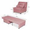 Fold-out Armchair Sleeping Function KIMO Bedding Container Family Furniture C Róż