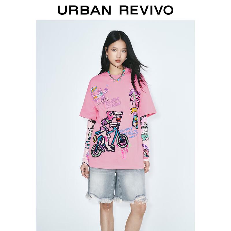 UR Women s Graffiti Print Short Sleeve Cotton T-shirt S