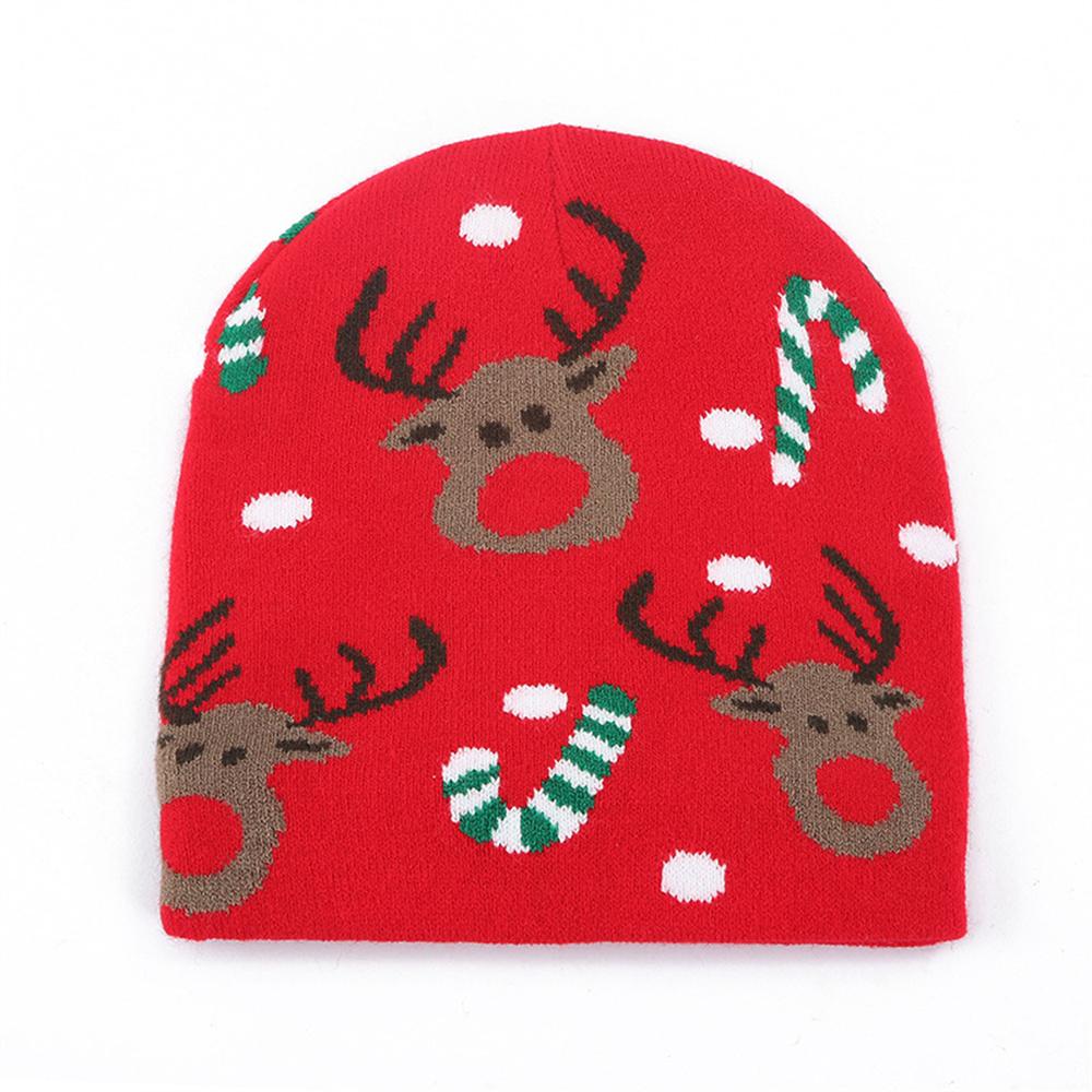 Knit Hat Red Xmas Cap Winter Hat Woolen Christmas Hat For Xmas Party Decor Winter Fashion Holiday Accessories