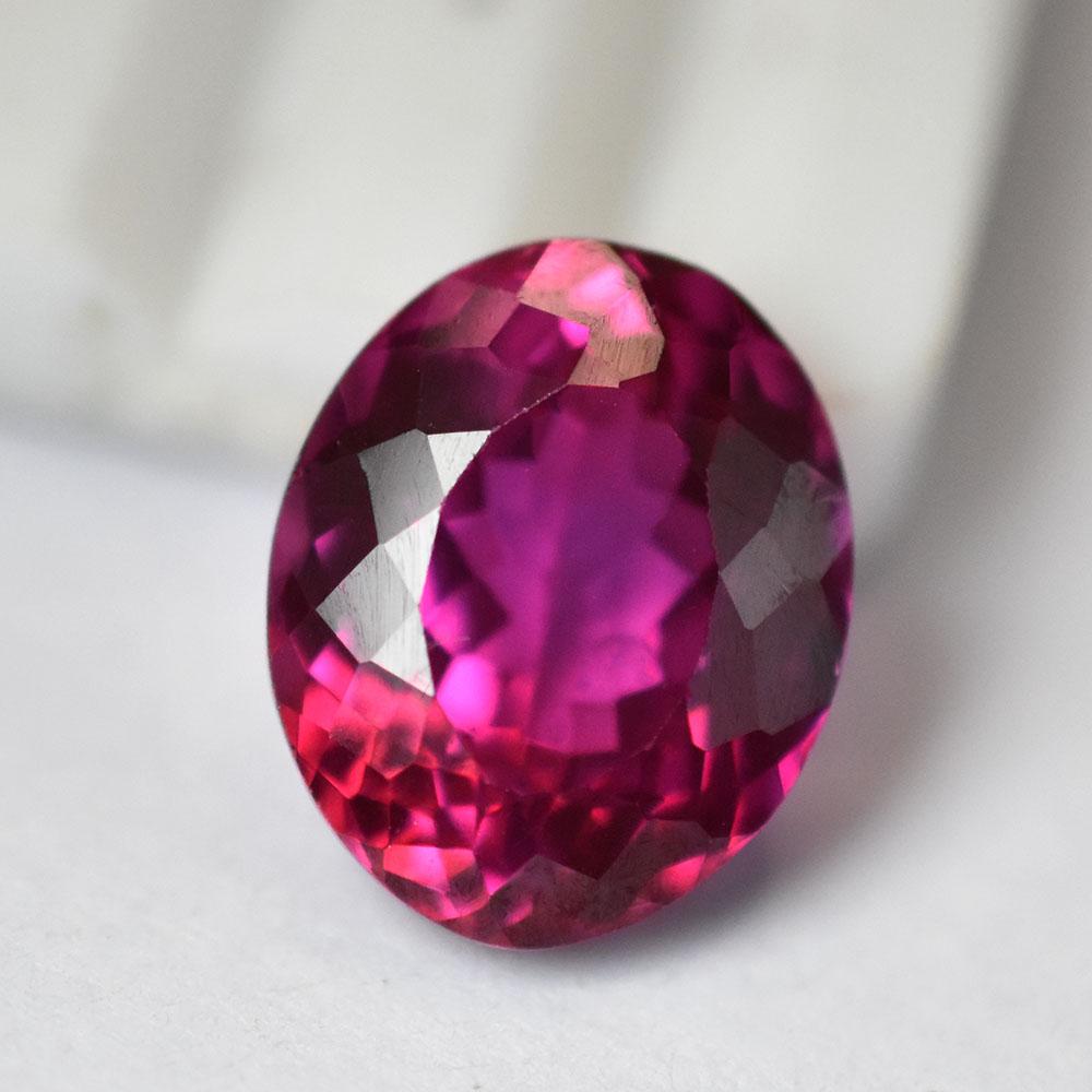 Natural 10.60 Ct Pink Tourmaline Certified Oval Cut Gemstone Best For Gift