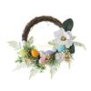  Festive Floral Hair Accessory with Multicolored Decorations Easter Flower Wreath