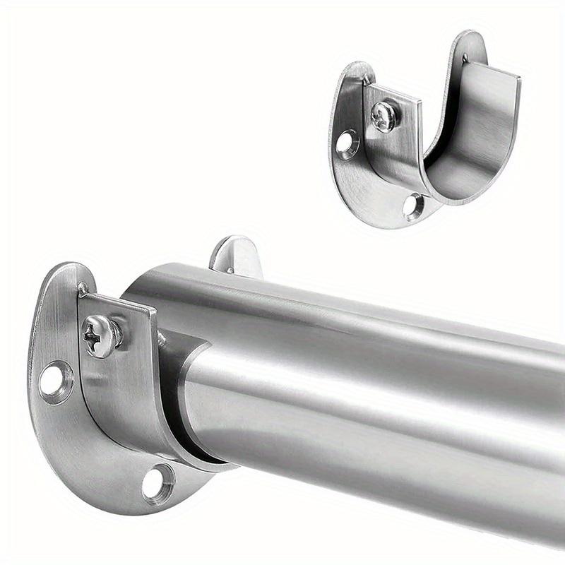 2 Pezzi Supporto per Bastone Tenda Supporto per Bastone Armadio Supporti Terminali Boccole per Tenda Armadio Boccole Fisse