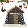 Christmas Cabin Incense Holder Burner Christmas Village Snow House Incense Burner Decor for Home Kitchen Office Decor