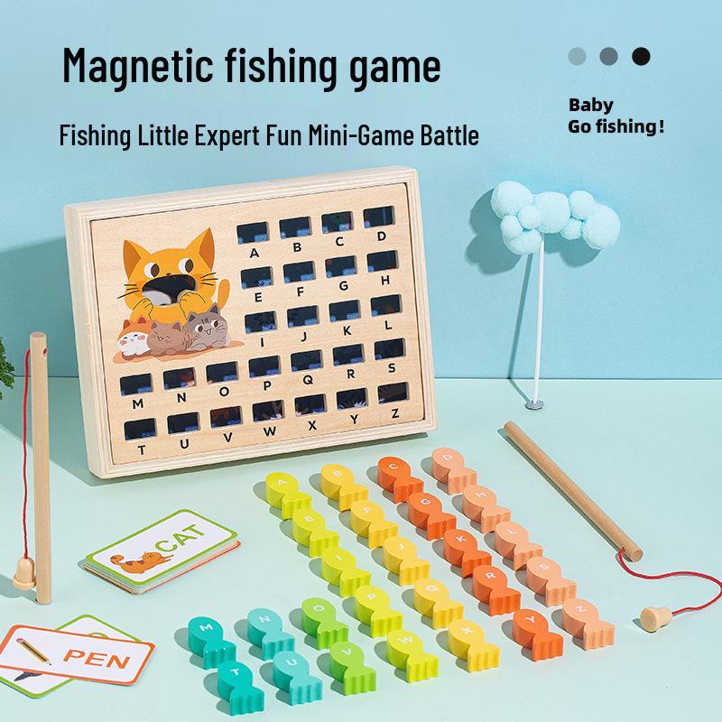 

Kids Magnetic Kitten Fishing Game: Early Education Puzzle for Boys and Girls