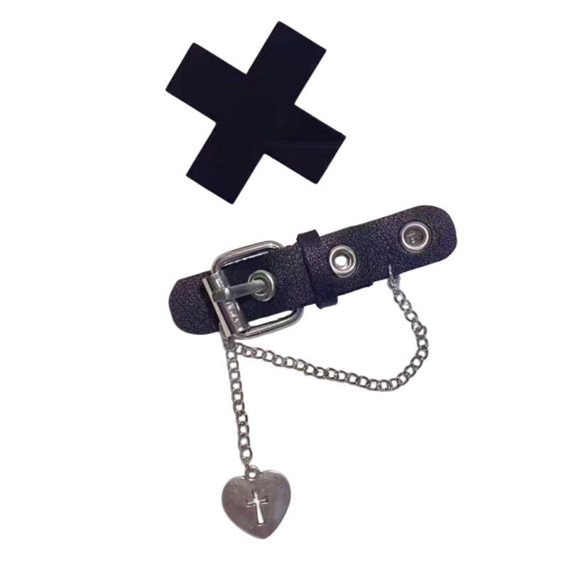 Anime Cyberpunk Hairpin For Women Men Cosplay Hairpin Cross Hair Clip Goth Headwear Carnival Party Hair Accessories Gifts