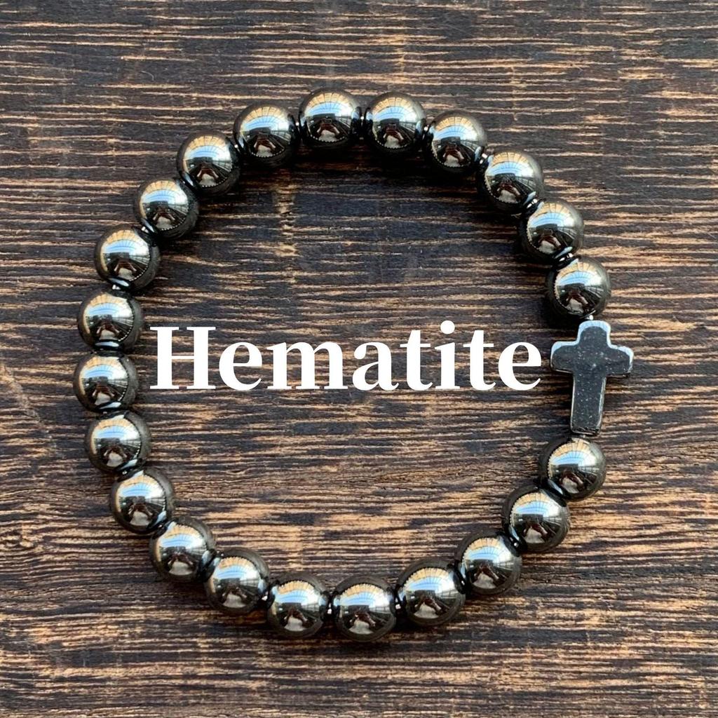Natürliches Tigerauge, Grüner Aventurin, Türkis und Malachit Kreuz Perlenarmband