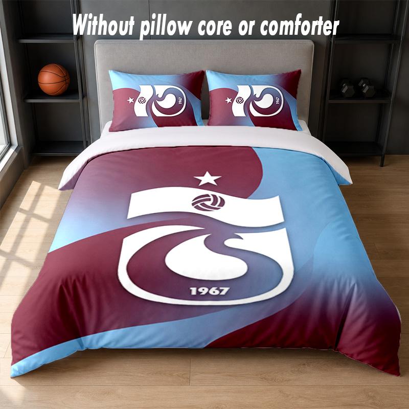 Trabzonspor FC Design Bed Bedding Set 1 Duvet Cover + 2 Pillowcases Soft Breathable Household Bed Linens