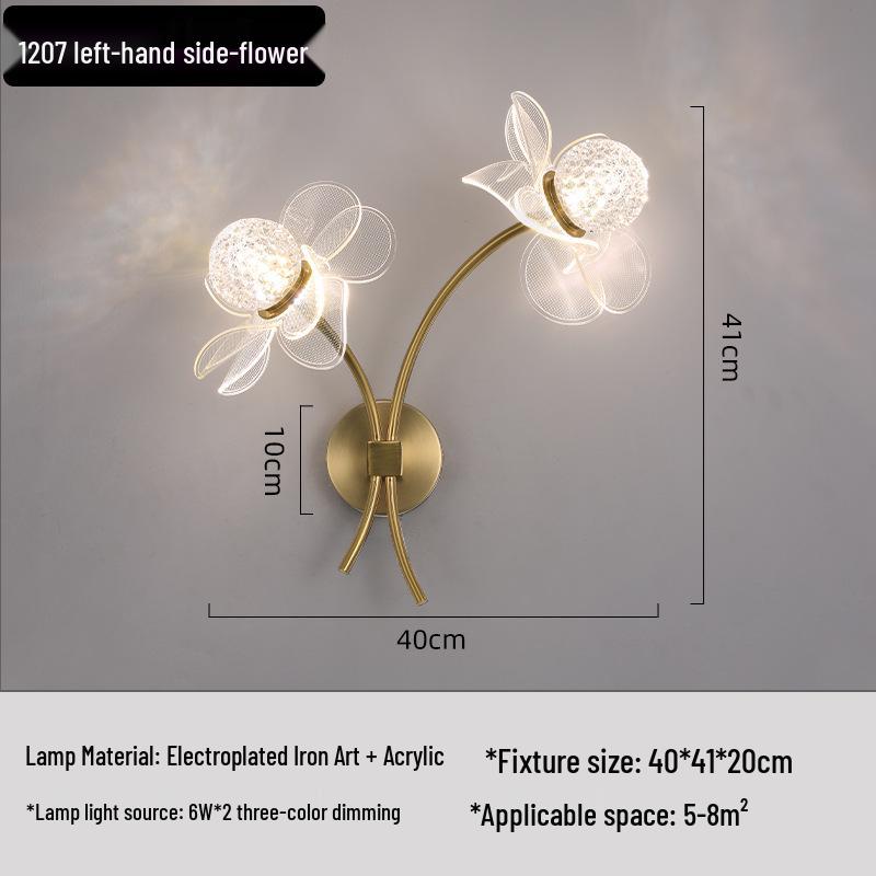 Crystal Luxury Wall Lamp: Wireless Bedside Light for Living Room & Corridor