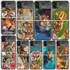 Superior Tiger Pattern Art Cases For Samsung Galaxy Z Flip 4 5 6 7 3 Z Flip7 Flip6 Flip4 Flip5 Flip3 5G Hard Shockproof Fundas C