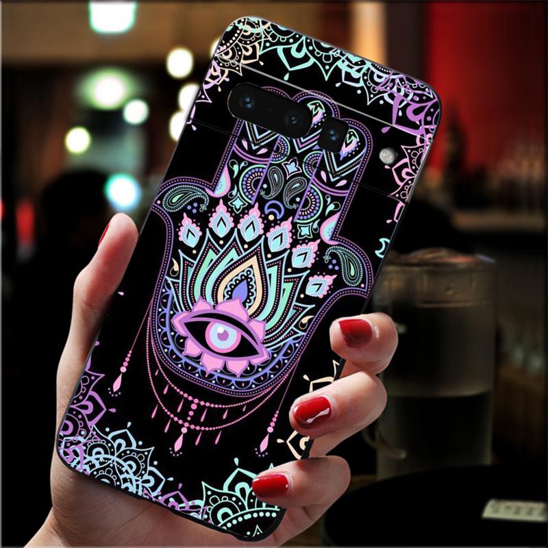 Phone Case For Google Pixel 10 9 Pro XL 9A 8 7 6 Pro Pixel 8A 7A 6A Pixel 8 7 6 5 Hamsa Hand of Fatima