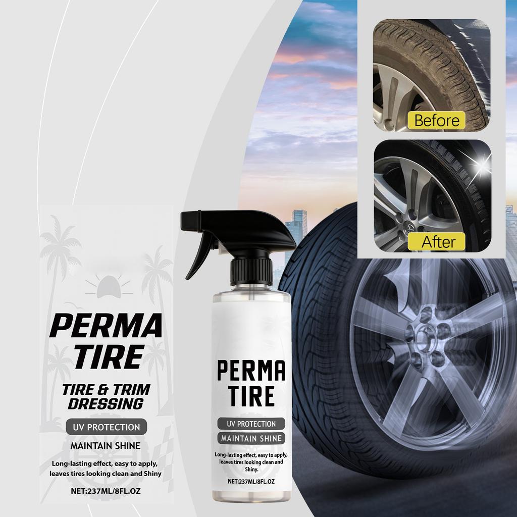 Tire enhancer, a daily polishing and maintenance agent for car tires to achieve a glossy black finish(237ml)
