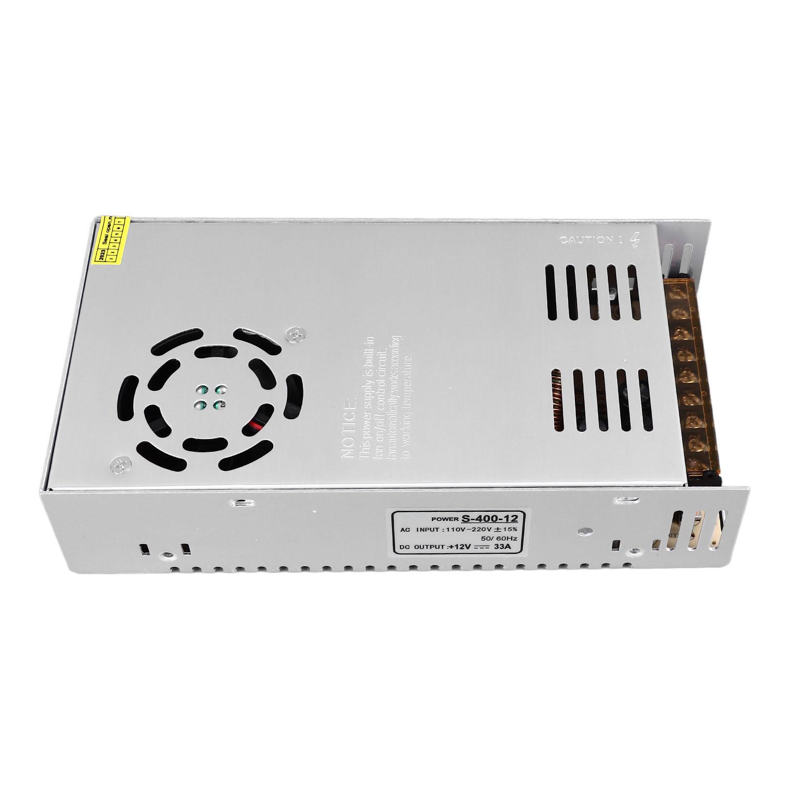 

Switching Power Supply 12V 33.3A Adapter Fan Type Switch Converter Overload Overvoltage Short