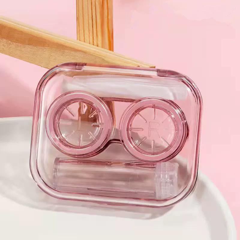 High Quality Portable Contact Lens Case for Women Transparent Beauty Companion Box Girls Contact Lenses Boxs